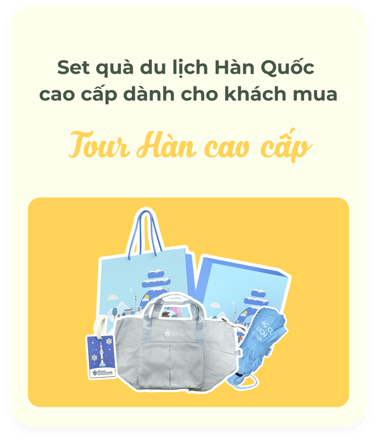 Set du lịch Hàn Quốc tiện lợi dành cho khách mua